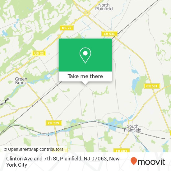 Clinton Ave and 7th St, Plainfield, NJ 07063 map