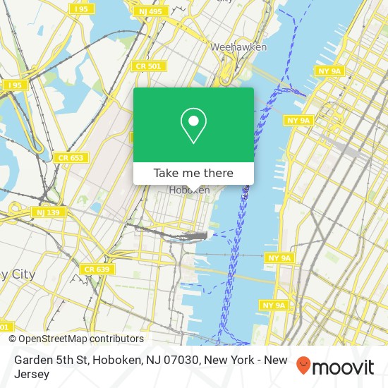Mapa de Garden 5th St, Hoboken, NJ 07030