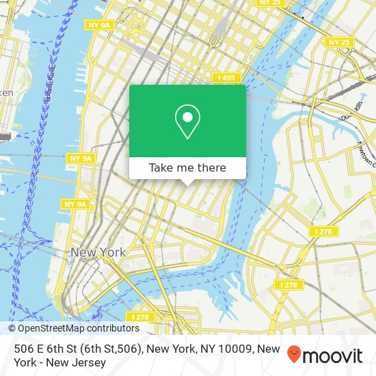 506 E 6th St (6th St,506), New York, NY 10009 map
