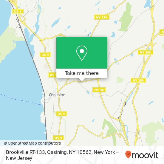 Mapa de Brookville RT-133, Ossining, NY 10562