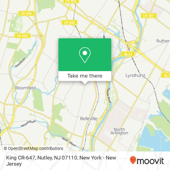 King CR-647, Nutley, NJ 07110 map