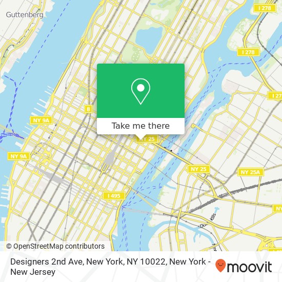 Designers 2nd Ave, New York, NY 10022 map