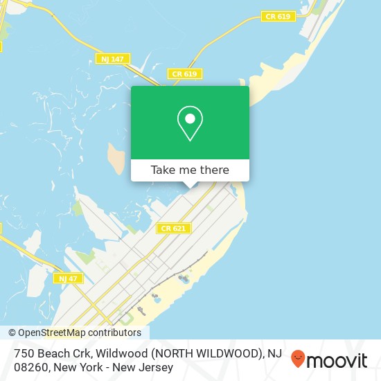 750 Beach Crk, Wildwood (NORTH WILDWOOD), NJ 08260 map