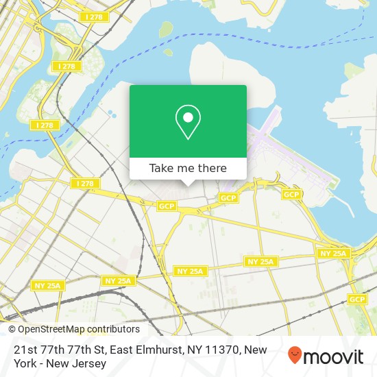 Mapa de 21st 77th 77th St, East Elmhurst, NY 11370