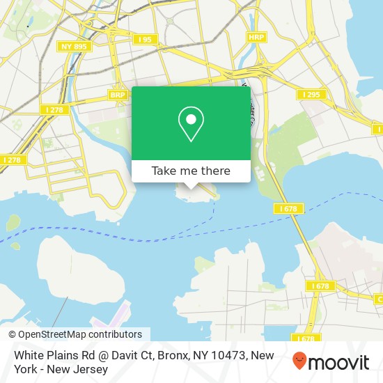 Mapa de White Plains Rd @ Davit Ct, Bronx, NY 10473