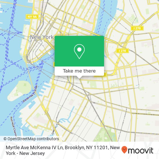 Myrtle Ave McKenna IV Ln, Brooklyn, NY 11201 map