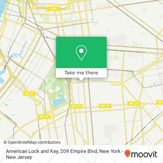 American Lock and Key, 209 Empire Blvd map
