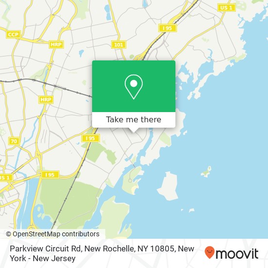Mapa de Parkview Circuit Rd, New Rochelle, NY 10805
