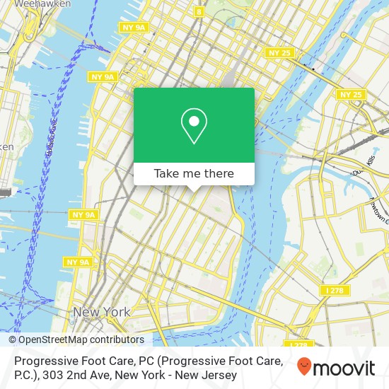 Progressive Foot Care, PC (Progressive Foot Care, P.C.), 303 2nd Ave map