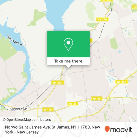 Norwo Saint James Ave, St James, NY 11780 map