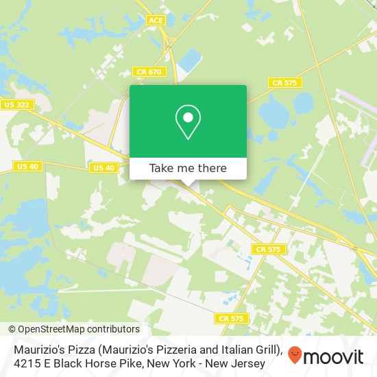 Mapa de Maurizio's Pizza (Maurizio's Pizzeria and Italian Grill), 4215 E Black Horse Pike