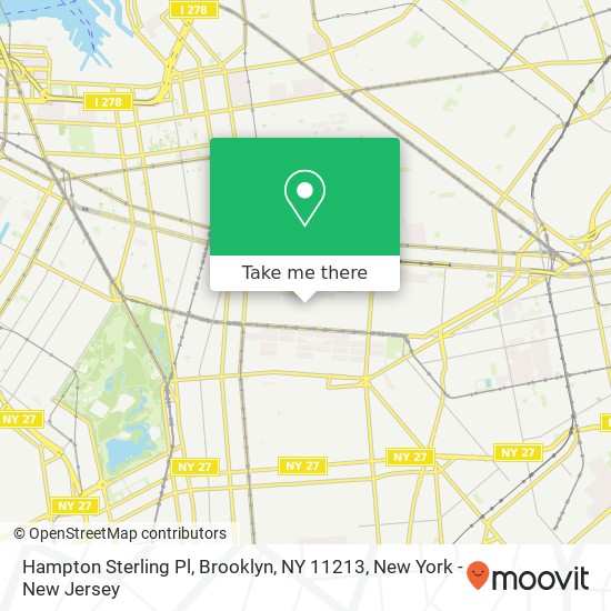 Mapa de Hampton Sterling Pl, Brooklyn, NY 11213