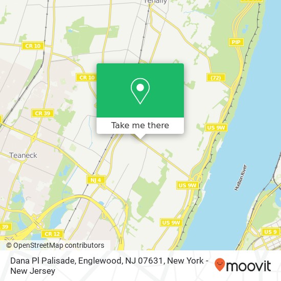 Mapa de Dana Pl Palisade, Englewood, NJ 07631