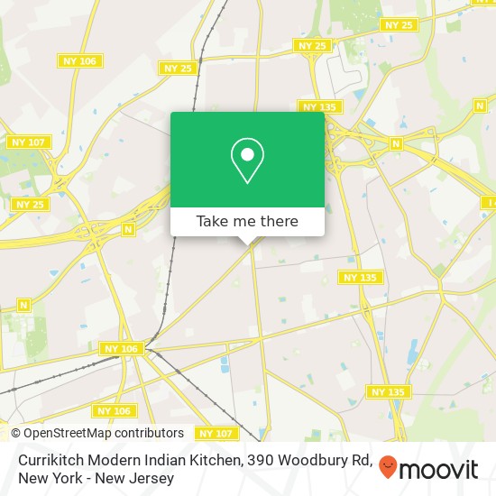 Mapa de Currikitch Modern Indian Kitchen, 390 Woodbury Rd