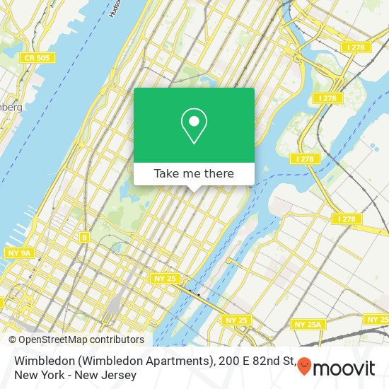 Wimbledon (Wimbledon Apartments), 200 E 82nd St map