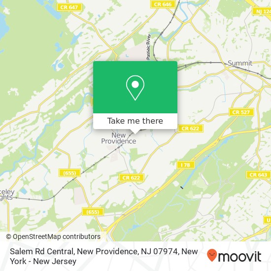 Mapa de Salem Rd Central, New Providence, NJ 07974