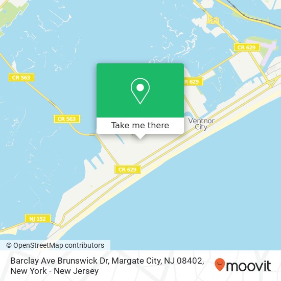 Barclay Ave Brunswick Dr, Margate City, NJ 08402 map