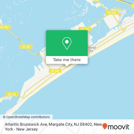 Mapa de Atlantic Brunswick Ave, Margate City, NJ 08402