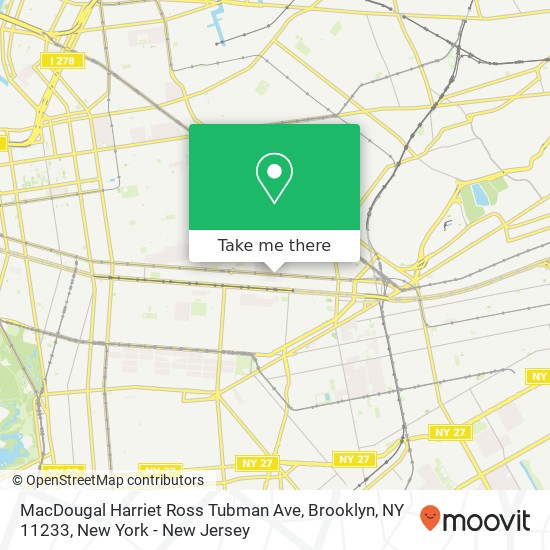 Mapa de MacDougal Harriet Ross Tubman Ave, Brooklyn, NY 11233
