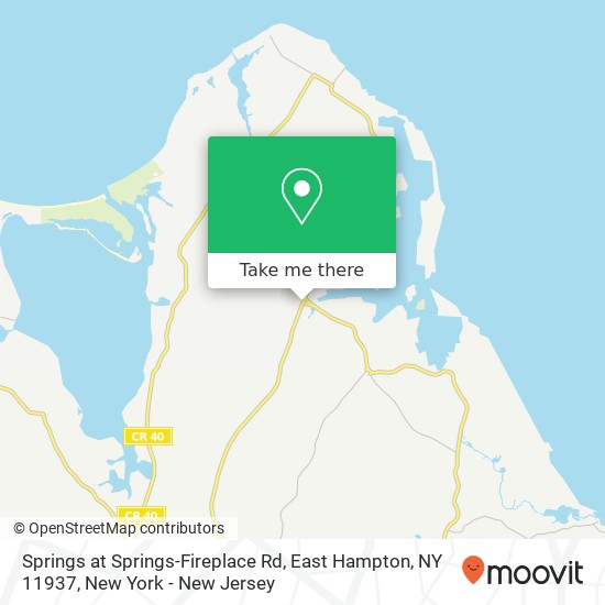 Mapa de Springs at Springs-Fireplace Rd, East Hampton, NY 11937