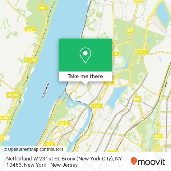 Netherland W 231st St, Bronx (New York City), NY 10463 map