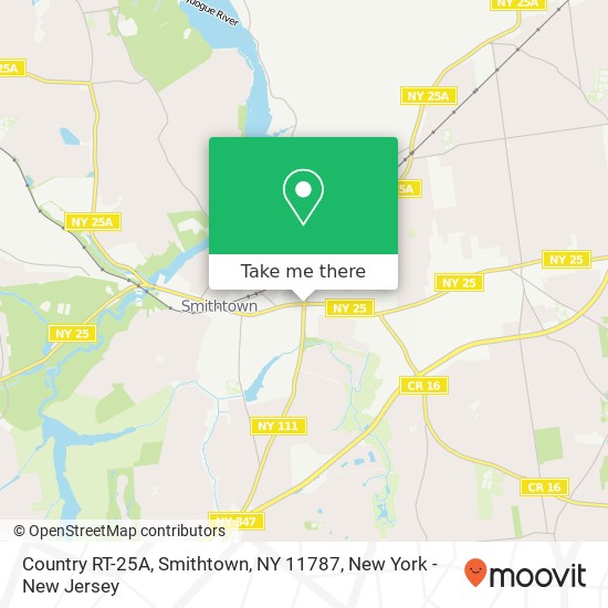 Mapa de Country RT-25A, Smithtown, NY 11787