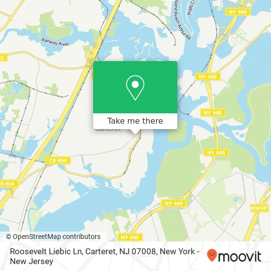 Roosevelt Liebic Ln, Carteret, NJ 07008 map