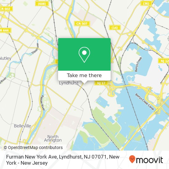 Furman New York Ave, Lyndhurst, NJ 07071 map