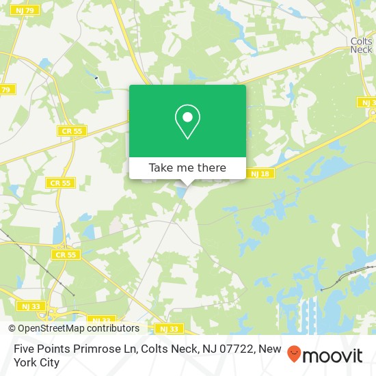 Mapa de Five Points Primrose Ln, Colts Neck, NJ 07722