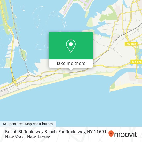Mapa de Beach St Rockaway Beach, Far Rockaway, NY 11691