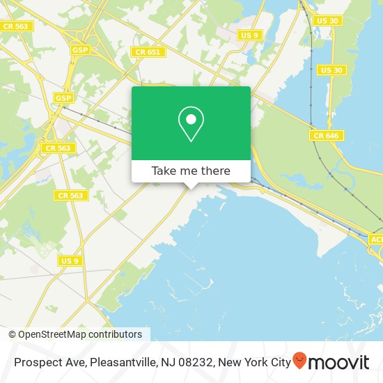 Mapa de Prospect Ave, Pleasantville, NJ 08232