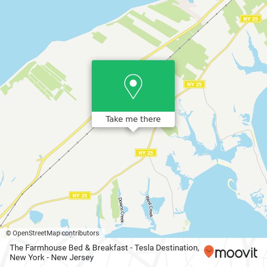The Farmhouse Bed & Breakfast - Tesla Destination map