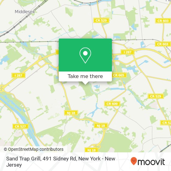 Mapa de Sand Trap Grill, 491 Sidney Rd