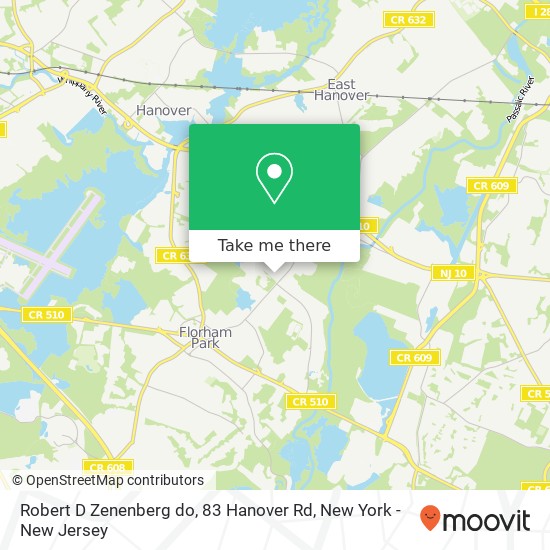 Mapa de Robert D Zenenberg do, 83 Hanover Rd
