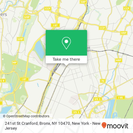 Mapa de 241st St Cranford, Bronx, NY 10470