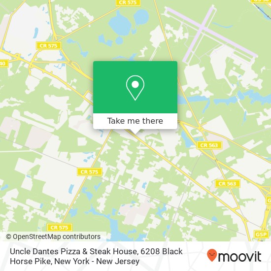 Uncle Dantes Pizza & Steak House, 6208 Black Horse Pike map