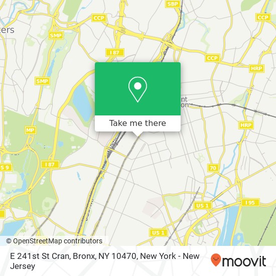 Mapa de E 241st St Cran, Bronx, NY 10470