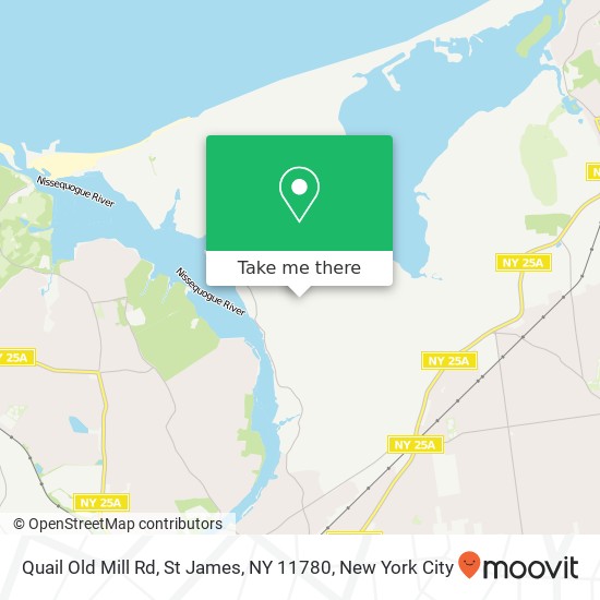 Mapa de Quail Old Mill Rd, St James, NY 11780