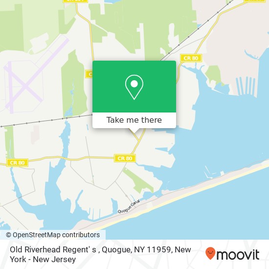 Mapa de Old Riverhead Regent' s , Quogue, NY 11959