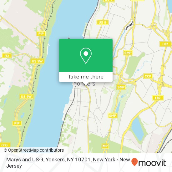 Marys and US-9, Yonkers, NY 10701 map