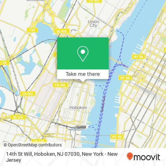 14th St Will, Hoboken, NJ 07030 map
