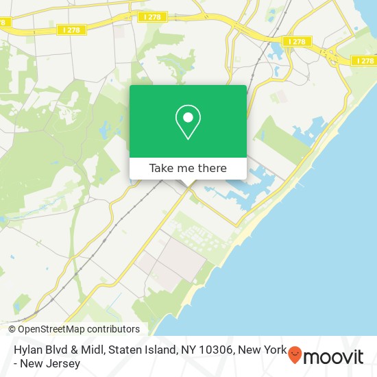 Mapa de Hylan Blvd & Midl, Staten Island, NY 10306