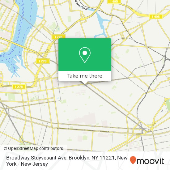 Mapa de Broadway Stuyvesant Ave, Brooklyn, NY 11221