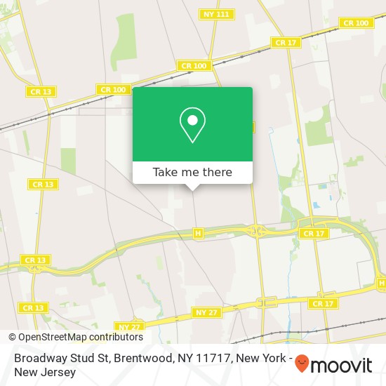 Broadway Stud St, Brentwood, NY 11717 map