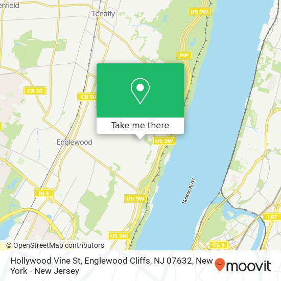 Mapa de Hollywood Vine St, Englewood Cliffs, NJ 07632