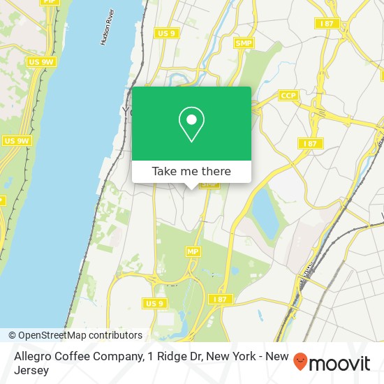 Mapa de Allegro Coffee Company, 1 Ridge Dr