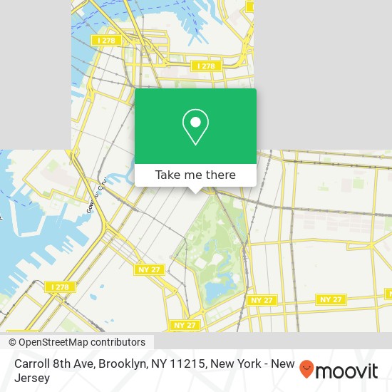 Mapa de Carroll 8th Ave, Brooklyn, NY 11215