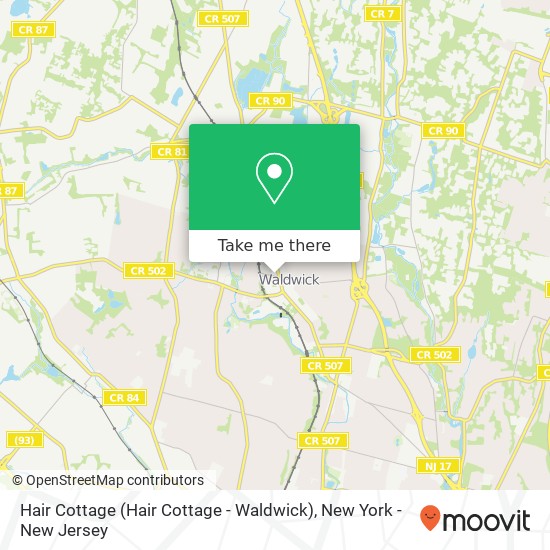 Mapa de Hair Cottage (Hair Cottage - Waldwick)