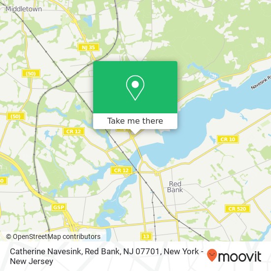 Mapa de Catherine Navesink, Red Bank, NJ 07701