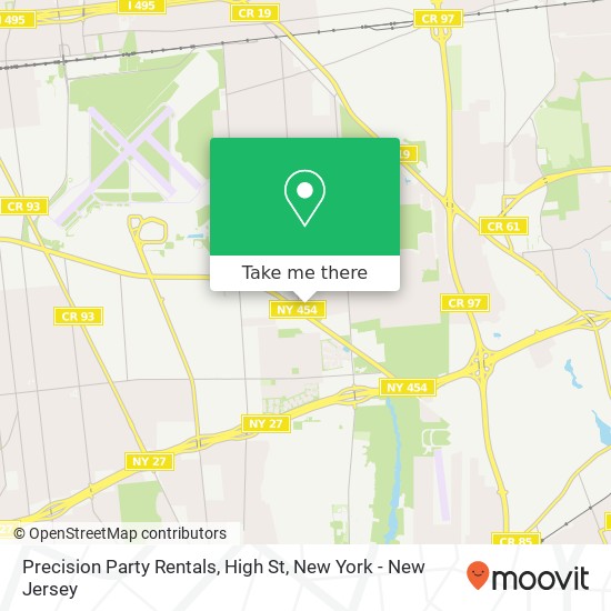 Mapa de Precision Party Rentals, High St